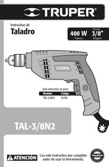 Truper TAL-3/8N2 Guia De Inicio Rapido