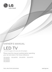 LG 50LA6650 Manual Del Usuario