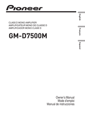 Pioneer GM-D7500M Manual De Instrucciones