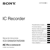 Sony ICD-SX78 Manual De Instrucciones