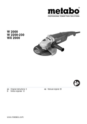 Metabo WX 2000 Manual Original