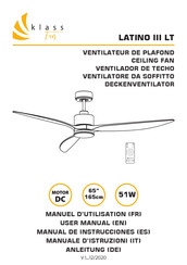 KLASS Fan LATINO III LT Manual De Instrucciones