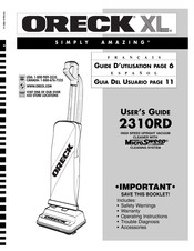 Oreck XL 2310RD Guia Del Usuario