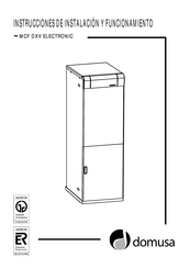 DOMUSA MCF DXV ELECTRONIC Instrucciones De Instalación Y Funcionamiento