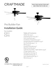 Craftmade C215 Guia De Instalacion