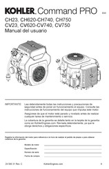 Kohler Command PRO CV641 Manual Del Usuario