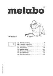 Metabo TP6000S Manual De Uso