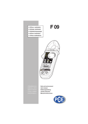 PCE Instruments F 09 Manual De Instrucciones