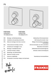 Franke F5ST2005 Instrucciones De Montaje