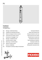 Franke F5LM2023 Instrucciones De Montaje Y Servicio