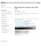 Sony VAIO SVT1411 Guía De Usuario