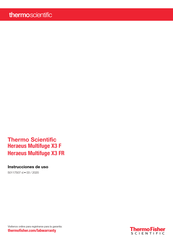 Thermo Scientific Heraeus Multifuge X3 F Instrucciones De Uso