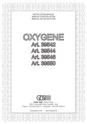 Gessi OXYGENE 39546 Manual De Instalación