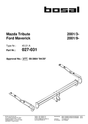 bosal 027-031 Manual Del Usuario