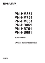 Sharp PN-HB751 Manual De Instrucciones