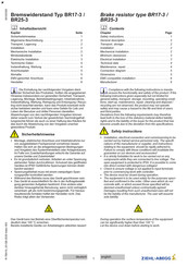 ZIEHL-ABEGG BR17-3 Manual De Instrucciones