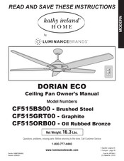 Luminance Brands Kathy Ireland Home CF515ORB00 El Manual Del Propietario