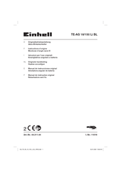 EINHELL TE-AG 18/150 Li BL Manual De Instrucciones