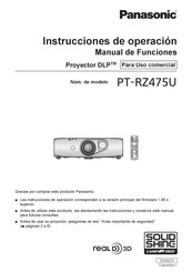 Panasonic PT-RZ475U Instrucciones De Operación