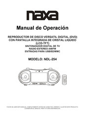 Naxa NDL-254 Manual De Operación