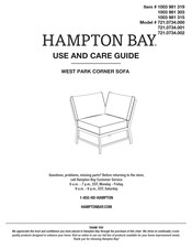 HAMPTON BAY WEST PARK 721.0732.001 Guía De Uso Y Cuidado