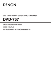 Denon DVD-757 Instrucciones De Funcionamiento