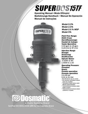 DOSMATIC SUPERDOS15 TF Manual De Operación