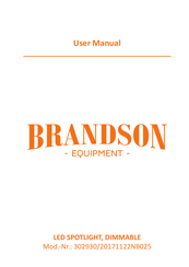 Brandson Equipment 302930/20171122NB025 Manual De Usuario