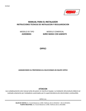 Oppici AG900BMG Manual Para El Instalador