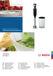 Bosch ErgoMixx MSM67160 Instrucciones De Uso
