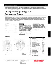 Champion 3Z241D Manual De Instrucciones De Operación Y Piezas