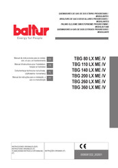 baltur TBG 80 LX ME/V Manual De Instrucciones Para La Instalación, El Uso Y El Mantenimiento