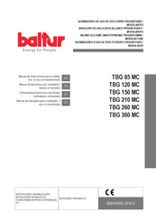 baltur TBG 210 MC Manual De Instrucciones Para La Instalación, El Uso Y El Mantenimiento