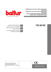 baltur TBG 800 MC Manual De Instrucciones Para La Instalación, El Uso Y El Mantenimiento
