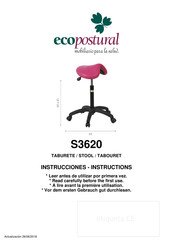 ECOPOSTURAL S3620 Instrucciones