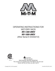 Mi-T-M MV-1300-0MEV Instrucciones De Operación