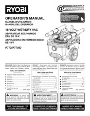 Ryobi P770ID Manual Del Operador