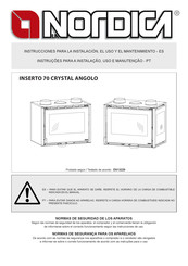 La Nordica INSERTO 70 CRYSTAL ANGOLO Instrucciones Para La Instalación, El Uso Y El Mantenimiento