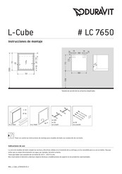 DURAVIT L-Cube LC 7650 Instrucciones De Montaje