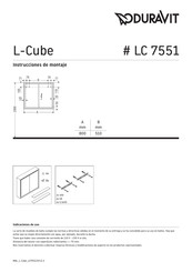 DURAVIT L-Cube LC 7551 Instrucciones De Montaje