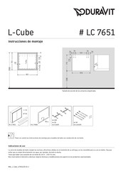 DURAVIT L-Cube LC 7651 Instrucciones De Montaje