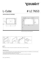 DURAVIT L-Cube LC 7653 Instrucciones De Montaje