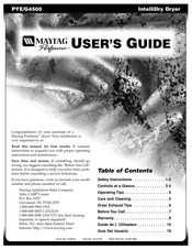 Maytag Performa IntelliDry PYE4500AYQ Manual Del Usuario