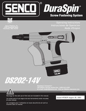 Senco DuraSpin DS202-14V Instrucciones De Operación