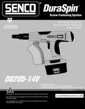 Senco DuraSpin DS205-14V Instrucciones De Operación