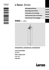 Lenze L-force E94AZRS0294 Instrucciones Para El Montaje