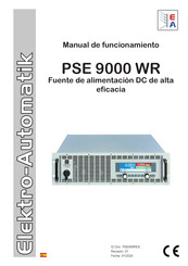 Elektro-Automatik PSE 9000 WR Manual De Funcionamiento