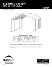 Shelter Logic SuperMax Canopy 26767 Manual De Instrucciones