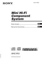 Sony MHC-RV2 Manual De Instrucciones