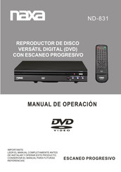 Naxa ND-831 Manual De Operación